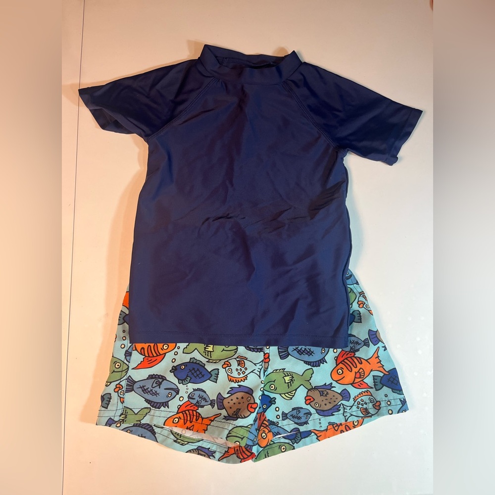 Boys Rashguard and Swim trunk bundle